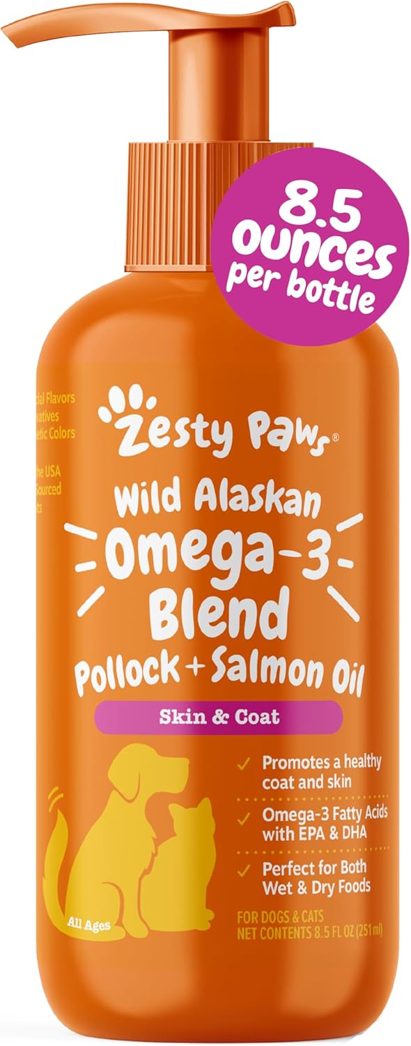 Wild Alaskan Omega-3 Blend Pollock + Salmon Oil for Dogs and Cats